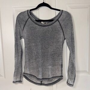 UO Made for Each Other Ombre Washed Grey Top